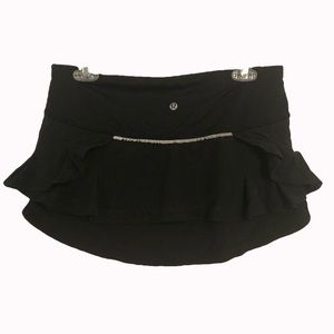 Lululemon Black Flowy Tennis Skirt